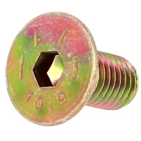 TFHC M8X20 Acier 10.9 Zingué Bichromaté Filetage Total DIN 7991