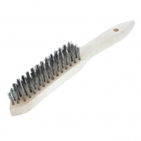 Soudure Accessoire Brosse à Main 4 Rangs Inox Bois