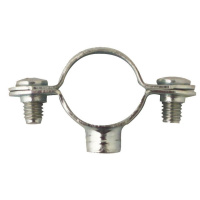 Collier Simple Plomberie pour Tube Ø12 Embase M7X150 Acier Zingué Blanc
