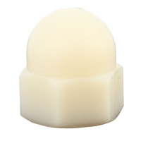 Écrou Borgne M4 Nylon PA6.6 Blanc DIN 1587