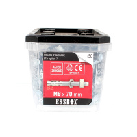 ESSBOX de 25 Goujons d'Ancrage 12X120 Acier (12 Plots)