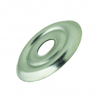 Rosace Plate Ø25 Acier Zingué Blanc