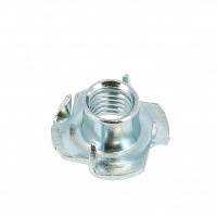 Douille Filetée à Pointes M10 Acier Zingué Blanc