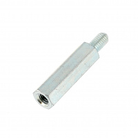 Entretoise Hexagonale M8X40 Mâle/Femelle Acier Zingué Blanc