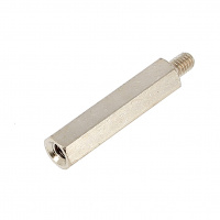 Entretoise Hexagonale M3X25 Mâle/Femelle Laiton Nickelé
