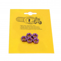 Blister de 5 Écrous Hu M6 P40 OA Violet DIN 934
