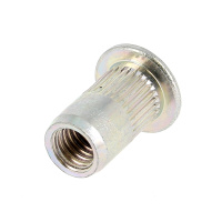 RIVKLE® Tête Plate Fut CCylinque Ouvert Moleté M10 Ep 0.7 à 3.5 Zingué