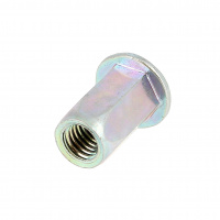 RIVKLE® Tête Plate Fut Hexagonal Ouvert M12 Ep 1 à 4 Zingué