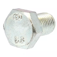 TH M10X50 Pas 125 Acier 8.8 Zingué Blanc Filetage Total DIN 961