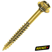 Vis Bois Tirefond Totalond Rocket TH avec Rondelle 6X40 Acier Zingué Bichromaté
