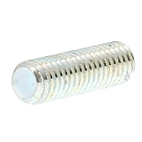 Vis Sans Tête Fendue Plat M3X3 Acier Zingué Blanc DIN 551