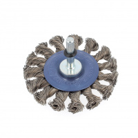 Brosse Circulaire Torsadée D75x12x6 Fil Acier Ondulé 0.30