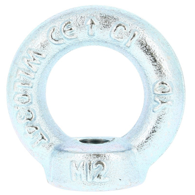 Écrou à Anneau M14 Acier Zingué Blanc DIN 582