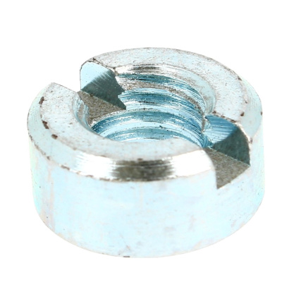 Écrou Cylindrique à Fente M10 Acier Zingué Blanc DIN 546