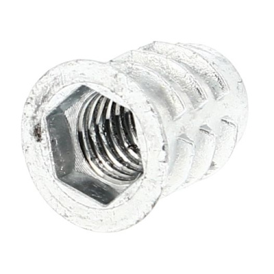 Insert Double Filet (Bois-Metrique) à Collerette HC M8X15 Zamak Zingué