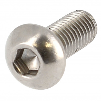 Tornillos de cabeza alomada M4 x 5 ISO 7380 con brida y hexágono interior (ISK), acero inoxidable A2 (10 unidades) – V2A tornillos de cabeza redonda con unión, tornillos de cabeza plana