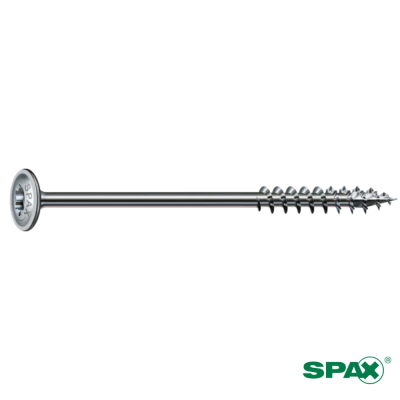 Vis à Bois SPAX à Embase T-STAR plus T30 6X180 Acier Cémenté Trempé WIROX avec Pointe 4CUT