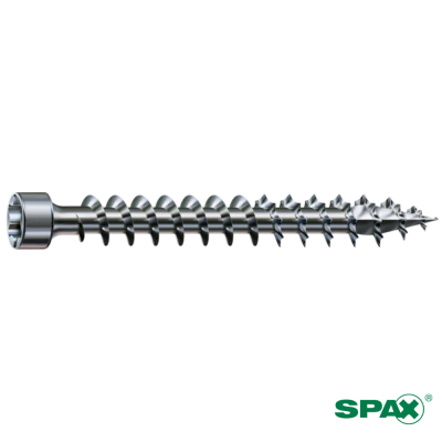 Vis à Bois SPAX TC Réduite T-STAR plus T30 6X120 Acier Cémenté Trempé WIROX avec Pointe 4CUT