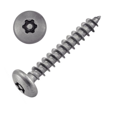 VIS TOLE INVIOLABLE TETE BOMBEE TORX + TETON 3.5X32 INOX