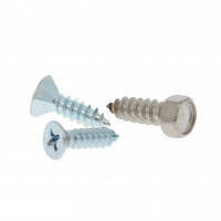 Plata YunBey 100 piezas Tornillos Autorroscantes Cruzados Tornillos de Acero Inoxidable Tornillos de Cabeza Plana Cola Puntiaguda Tornillos Cierres de la Carpinter/ía