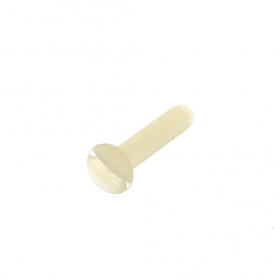 Cabeza Fresada Abombada Ranurada CFAR Nylon Natural PA6-6 Din 964