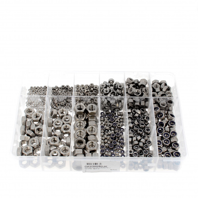 Caja de 825 Tuercas Hu + Nylstop Inoxidable A2