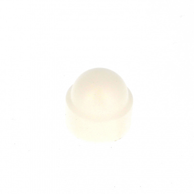 Tapón/protección de tuercas de poliétileno blanco